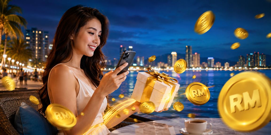 Pengguna Malaysia menerima bonus deposit pertama selepas mendaftar akaun k20 di Pulau Pinang